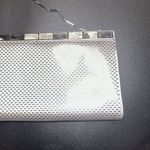 St. John FLAWED  Silver Paillette Sparkle Gemstone Clutch Purse Women's Bag Photo 1