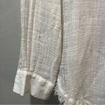 Free People  Talk to Me Lightweight Gauzy Button Down in Ivory Size Small Photo 3