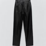 ZARA Faux Leather Mom Fit Pants Photo 7