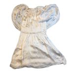 Halston Heritage  Dress Cream Off Shoulder Short Mini Cocktail Party Size 10 Photo 0