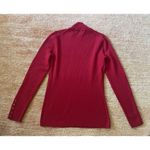 Women’s FWM 100% merino wool red mock neck sweater L fitted ribbed cuffs UK Size L Photo 4