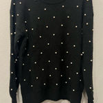 Staccato  Black Sweater with Pearl Details Size M Photo 0
