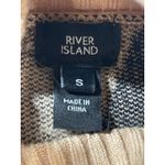 River Island  Tan Black Colorblock Knit Long Sleeve Turtleneck Sweater Top Size S Photo 3