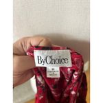 Vintage Y2K Red Satin Baby Doll Sleeveless Black Metallic Gold Floral Tank Top Size M Photo 2