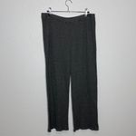 Eileen Fisher Pant Waffle Knit Straight Size Medium Cozy Charcoal Gray Photo 1