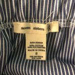 Seven Sisters  Off Shoulder Striped Blue Top Size Small Photo 1