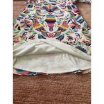 Judith March Colorful Bird Print Dress Tropical Mini Open Shoulder Lined Size S Photo 3