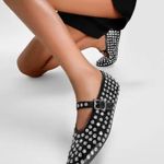 Flat Shoes Rhinestones Flats Studs Flats Strap Flats Espadrilles Loafers Mocasin Shoes Black Size 7 Photo 1