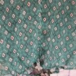 Anthropologie  TINY FLORAL TEAL MIXED MEDIA SHEER WRAP FRONT FLOWY BLOUSE S Photo 9