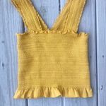 PacSun LA Hearts Mustard Yellow Smocked Crop Tank Top Photo 1