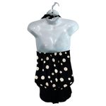 Intimissimi Satin Dots Viscose Halter Bodysuit Size Small Black Photo 4