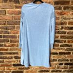 Perfect Peach Light Blue French Terry Cloth Long Sleeve Knit Dress Women's Large Photo 5