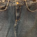 ZARA 70s Blue Cotton Denim Jean Front Vent Midi Skirt Size Small Photo 4