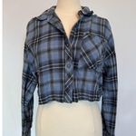 Vintage Arizona Jean Co Blue Plaid Cropped Flannel Size L Size L Photo 4