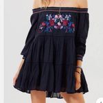 Free People  Size XSmall Embroidered Black Mini Dress/ Top Photo 0