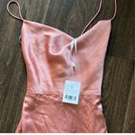 Dessy Collection Charmeuse Cowl Neck Dress Photo 3