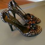 Unisa  Animal Print Beaded Heels Size 5.5 Photo 1
