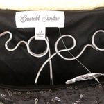 Emerald Sundae Sequined Black Stretchy CropTop 11 Photo 1