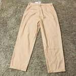 Commense Women's High Waisted Cropped Skinny Straight Leg Trousers Tan Medium Tan Photo 5