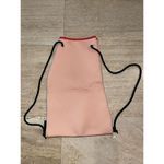 Triangl‎ Neoprene Swim Bag Embroidered Floral Drawstring Orange Photo 1