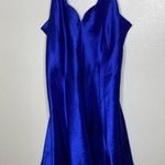 Frederick's of Hollywood Fredrick’s of Hollywood Blue Silky Slip Dress Lingerie Negligee Small Photo 4