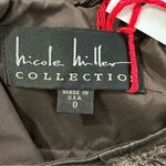 Nicole Miller  Ruched Metallic Brown Midi Dress Sz 0 Photo 1