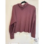 American Eagle  Waffle Knit Funnel Neck Pullover Hi-Low‎ Hem Top Size Small Photo 4