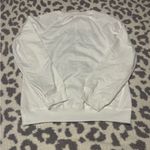 White Sweatshirt with Baseball Print Photo 1