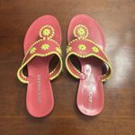 Jack Rogers Georgica Jelly Sandals Pink Lime Green Womens Size 8 Whipstitch Photo 4