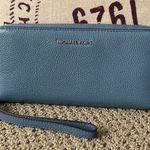 Michael Kors Leather Jet Set Wristlet Wallet in French Blue Photo 0