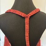 Free People FP Movement Burgundy Cropped Ruched Flowy Too Shirt NWOT Red Size L Photo 5