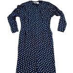 Liz Claiborne  Black Silk Vintage Midi Long Sleeve Dress Size 14 Photo 0