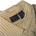 Laura Scott  Beige Striped Button-Down Shirt Photo 3