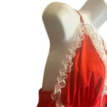 Y2K Escante Women Lace Babydoll Lingerie 3X Red Sheer Flirty Romantic Intimates‎ Photo 4
