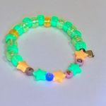 Handmade Kandi Rave Swiftie friendship bracelet stretchy glows in the dark, TTPD, NEW Photo 2