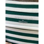 Appleseeds size medium relaxed fit boxy 100% cotton round neck line long sleeve Green Photo 3
