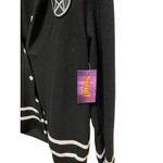 Spirit Womens Size L Black Cardigan Gothic Emo Pentagram Halloween Sweater  Goth Photo 1