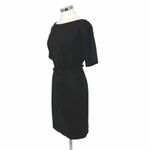 Modcloth Black Belted Sheath Dress Short Sleeve Size Large Photo 4