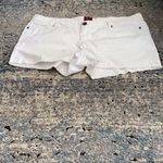 Torrid White Raw Hem Denim Jean Shorts Photo 3
