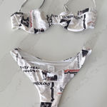 With Jean  Black and White Print Bikini Photo 0