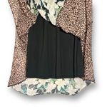 Anthropologie Skirt Small SEN Pleated Animal Print Floral Asymmetrical Pull On Photo 5