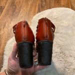 Free People Farylrobin  Sandal Woven Brown Leather Size 10 Heeled Open‎ Toe Photo 6