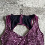 Nike  Swimsuit Womens XL One Piece Back Zip Burgundy Polka Dots Bathing Suit New Photo 3