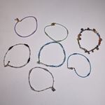 Chico's 7 Thin Beaded Lobster Clasp Bracelets Loose Fitting Bohemian Colorful EUC OS Photo 4