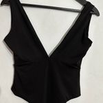 Princess Polly  Black Plunge V Neck Square Back Bodysuit Size 8 Photo 8