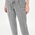 ZARA Tafaluc Collection Black & White Plaid Paperbag High Waist Women XS Preppy Photo 0