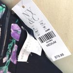 New York & Co. Navy Floral Strapless Dress Photo 6