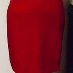 Red Pencil Skirt, Diamond Charm Belt, M Size M Photo 0