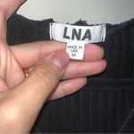 LNA  Black V-Neck Ribbed Tank Top Photo 2