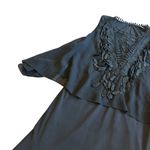 Kobi Halperin Black Sleeveless Dress Embroidered Flowy Top Size Large Women's Photo 3